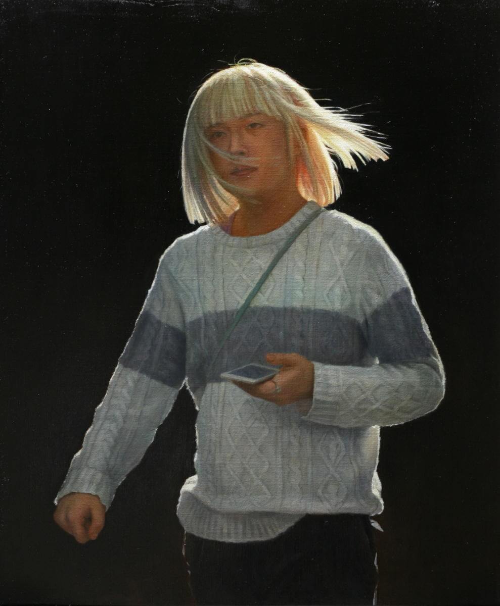 若い感覚の男-A man with young sensibilities/606x500mm/Oil on canvas/2020